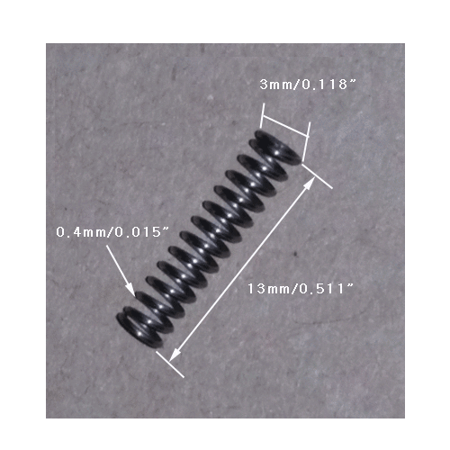 Resortes de compresión 20ea/SUS/0,015""WD/0,118""OD/0,511"" FL/YUHAN RESORTE /Y910 - Imagen 2 de 5