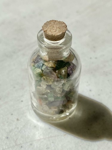 Amethyst Green Aventurine Citrine Moonstone Mix Mini Gemstone Bottles - Picture 3 of 6