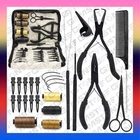 Professional Hair Extension Tool Kit Pliers Hook Needle Thread Hair Parting Clip