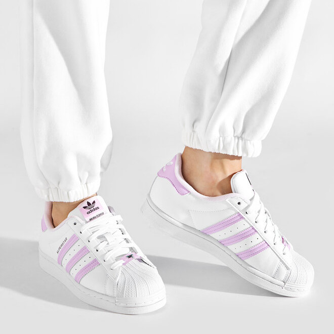Adidas Superstar Her Vegano Mujer TALLA 3.5 4 4.5 5.5 Blanco Entrenadores Zapatos Niñas