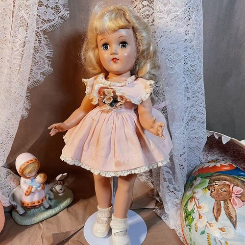 Vintage Ideal TONI 14" P-90 Doll Beautifu Wave Blonde Hair Hard Plastic 1950s