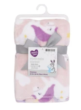 New Parents Choice Walmart Pink Unicorn Pegasus Stars Clouds Plush Baby Blanket