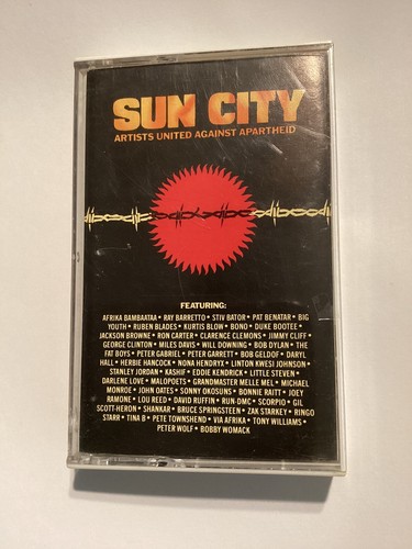 SUN CITY Artists United Against Apartheid Cassette Tape Joey Ramone Miles Davis - Picture 2 of 6