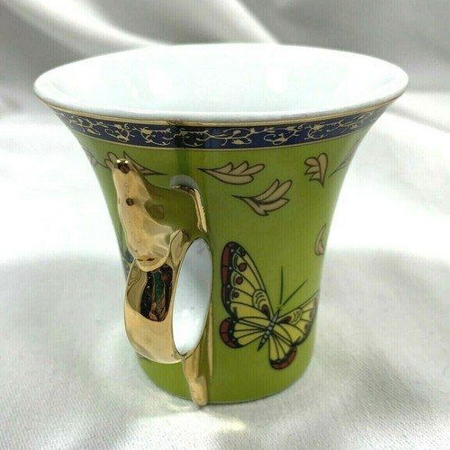 KLASSISCHE KAFFEE & TEETASSE UND UNTERTASSE SCHMETTERLINGSGRÜN - Bild 7 von 9