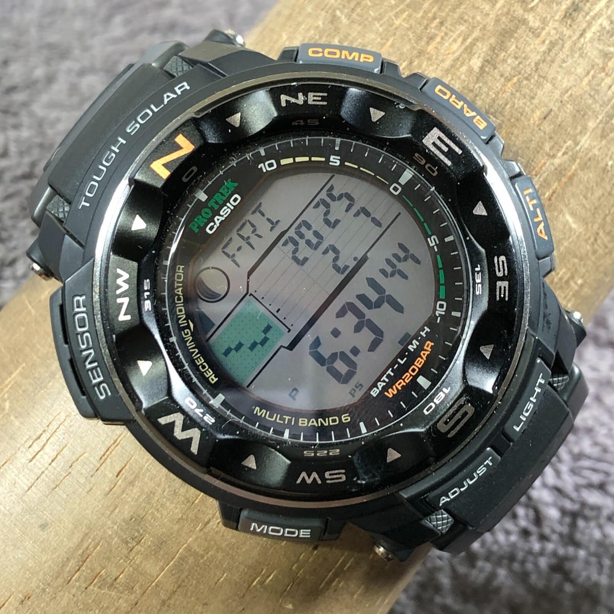 Casio PRO TREK Men PRW-2500 Sport Rubber Solar 51mm Digital Watch 
