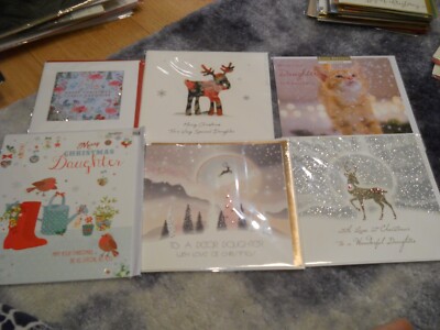 Uk made various makers,  five dollar shake Christmas Greeting Card Daughter