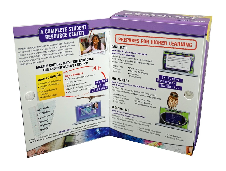 Math Advantage: Study Skills Math Curriculum DVD Homeschool Grades 6-12, Age 11+ - Image 2 of 4