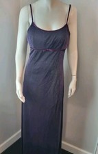 Dave & Johnny Dress Gown Sz. 12 Purple Glitter Bow Maxi Dress Made in USA