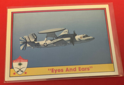 E-2C HAWKEYE 1991 Pacific Operation Desert Shield Collector card #76
