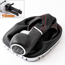 Cuffia Cambio Ecopelle Pomello Cambio Per Opel Corsa D E Adam - Set 6 Marce Con Cuffia E Telaio Cucitura Bianca Pomello Cambio Opel - Foto 9