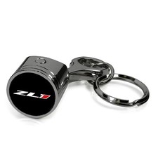 Chevrolet Camaro ZL1 Black Chrome Engine Piston Style Metal Key Chain