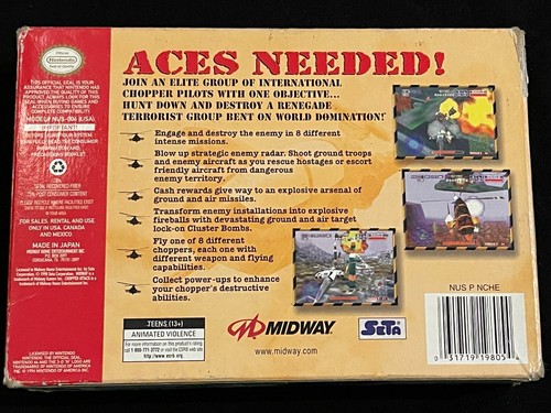 Chopper Attack (Nintendo 64, 1998) Box Manual Complete CIB N64 - Picture 9 of 15