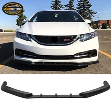 Fits 13-15 Honda Civic Sedan IKON V3 Style PU Front Bumper Lip Spoiler Splitter
