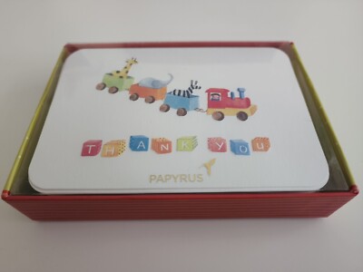 Papyrus Baby Shower or Birthday Thank You Cards with Envelopes & Stickers - Cute