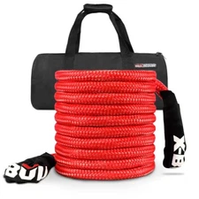 X-BULL Recovery Kinetic Tow Rope 7/8"x30' Emergency Energetic Snatch 28600lb Red