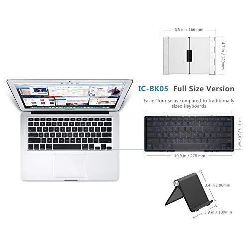 iClever BK05 Bluetooth Keyboard with 3-Color Backlight Bluetooth 5.1 Multi-D - Picture 4 of 7