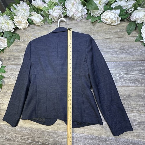 Suit Studio Blazer Jacket Size 6 Womens Blue Lined Three Button Single Breasted - Picture 7 of 14