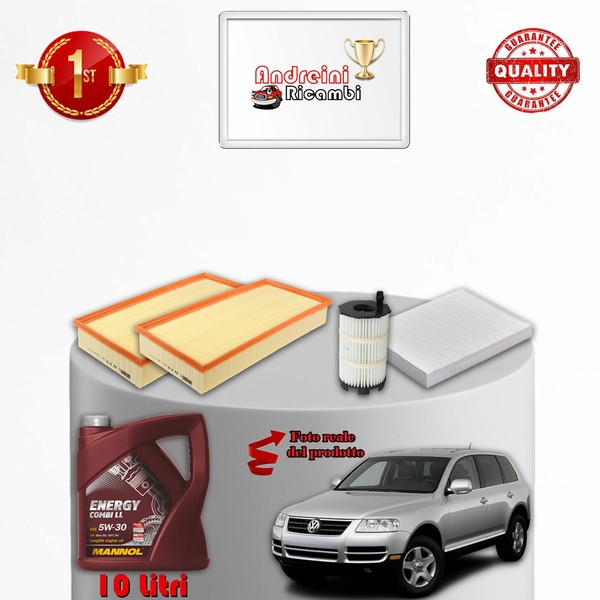 Wartungsset 3 Filter Und ÖL VW Touareg 4.2 V8 FSI 257KW 350PS Von 2006 Bis 2010-image