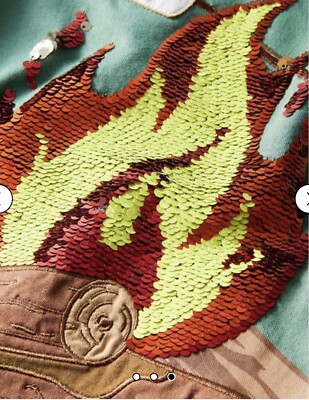 HTF NWT Mini Boden Sequin Campfire T-Shirt | eBay