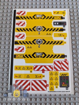 LEGO Technic AUFKLEBERBLATT NUR für LEGO Set 42097 Kompaktraupenkran - Neu