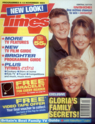 TV TIMES NOV 1993 GLORIA HUNNIFORD CARON KEATING FRONT COVER