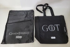 Game of Thrones HBO Tote Bag & Drawstring Bag Backpack GOT New Set of 2 BoxLunch