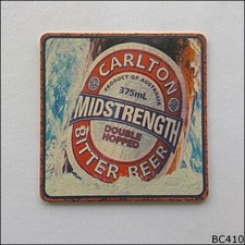 Carlton Midstrength Double Hopped Bitter Beer Coaster (B410)