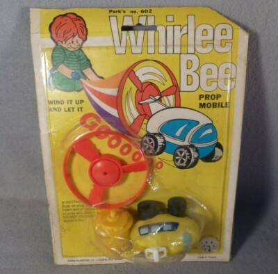 Whirlee Bee Prop Mobile Toy Propeller Car Park's no. 602 Wind It Up Plastics Co
