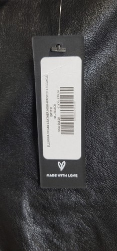 LULUS ELLIANNA LEGGINGS hochtaillierte Damenhose mittelschwarz veganes Leder neu mit Etikett - Bild 7 von 11