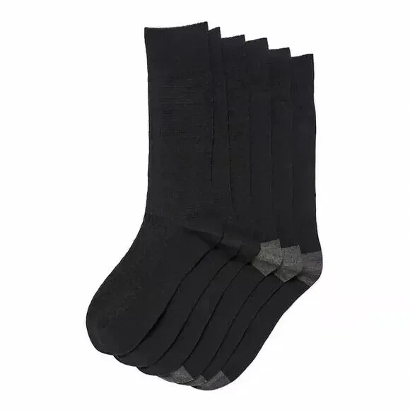 Calcetines de vestir informales negros Cole Haan para hombre 6 pares Foto 2 de 4