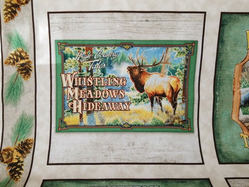 6 Pillow Quilt Panels x 2 (12 total) "North Woods" Theme Each 12" with Borders - Picture 4 of 8