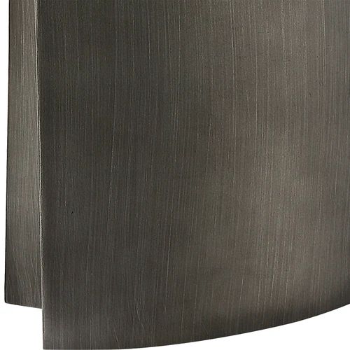 Minimalist Dark Steel Gray Metal Table Lamp 33 in Modern Industrial Flat Oval - Picture 6 of 6