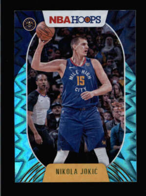 NIKOLA JOKIC 2020/21 PANINI HOOPS #191 TEAL EXPLOSION PARALLEL BC1710