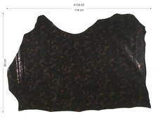 Kalbsleder Fantasie Metallic Design Nubuk 1,3 mm Dick Echt Leder Schwarz A156