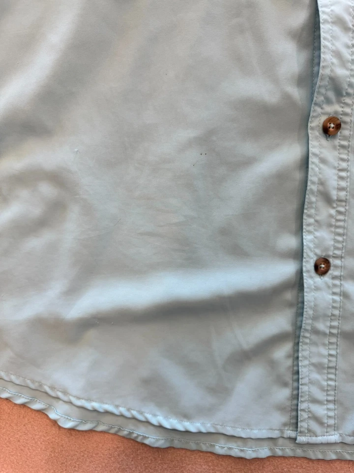 Рубашка мужская Cabela's для рыбалки на пуговицах размер XL синяя с карманами для активного отдыха с воротником - Изображение 3 из 4