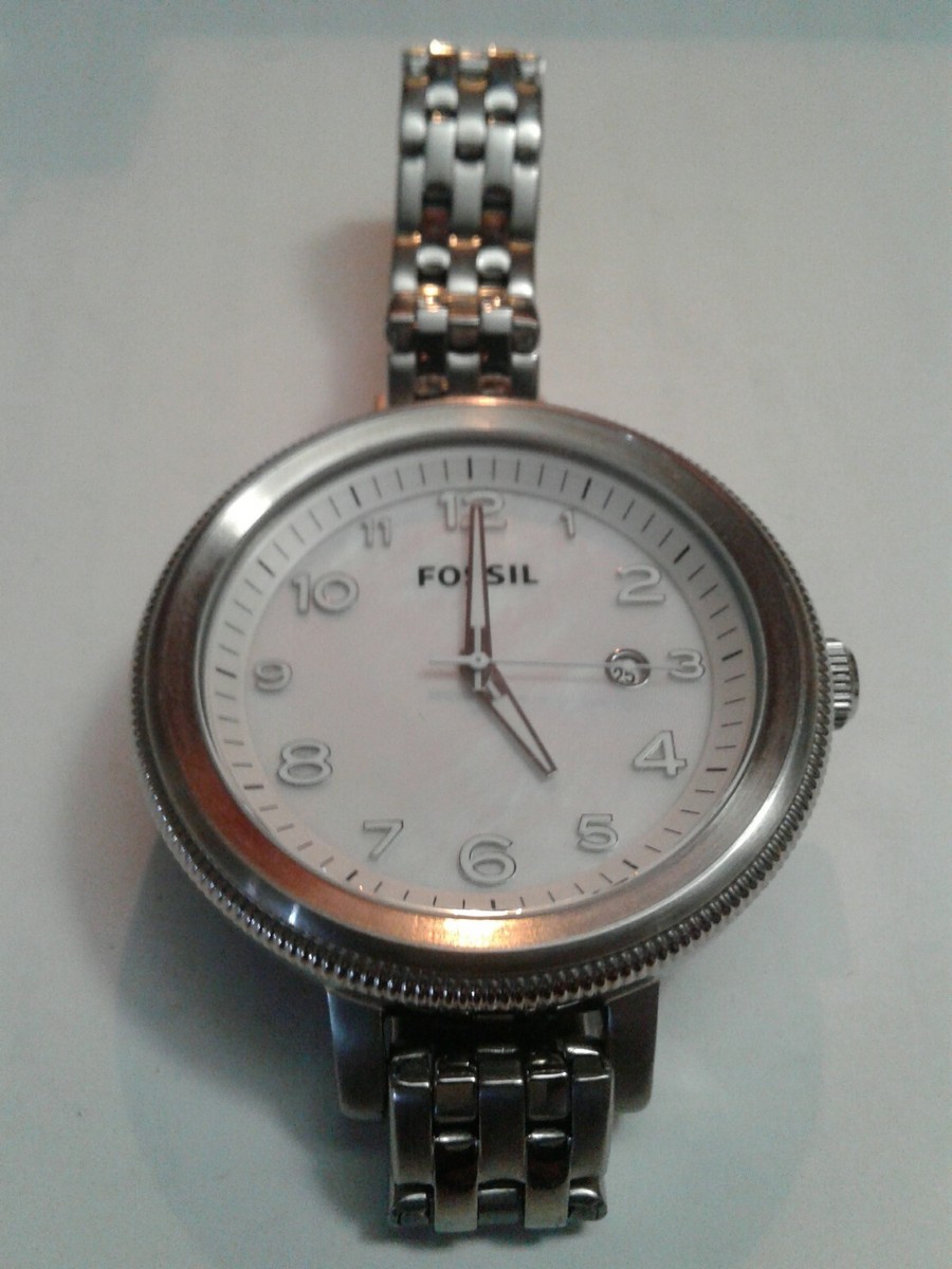 FOSSIL AM-4305 Mother of Pearl Dial  Stainless Steel Ladies Watch Needs Battery FOSSIL AM-4305 Mother of Pearl Dial Stainless Steel Ladies  main image 4