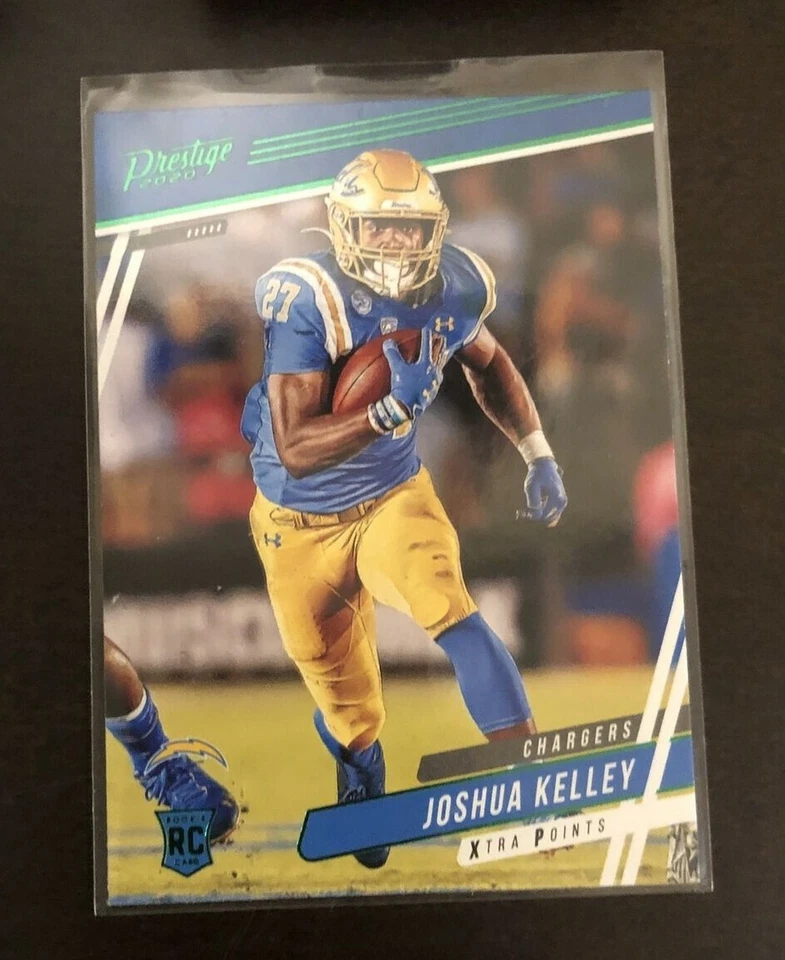 2020 Panini Prestige Joshua Kelley Rookie Auto w/ Base, Green & Red Xtra#141/399 - Image 4 of 4