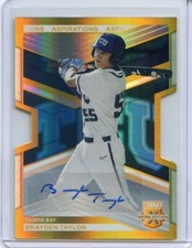 2023 Elite Extra Edition BRAYDEN TAYLOR Die-Cut Signatures Auto GOLD /24 RAYS