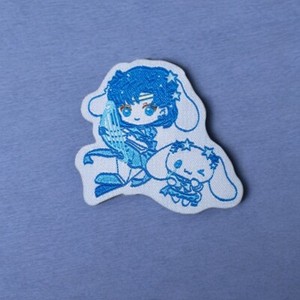 Sanrio Iron On Patch 2” Cinnamoroll Kawaii Anime Blue Mercury Kitty