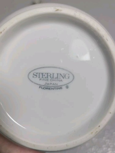 Sterling Fine China of Japan Florentine Pattern Creamer And Sugar Bow Never Used - Picture 5 of 8