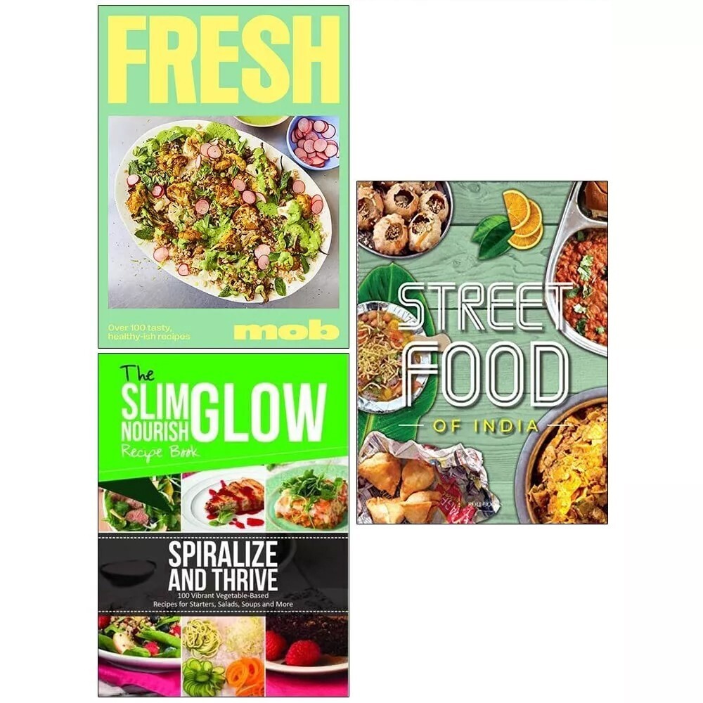 Set of 3 Books Fresh Mob, Fresh & Easy Indian Street Food, Spiralize and Thrive