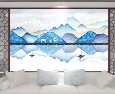 3D Landscape Elk 23814NA Wallpaper Wall Murals Removable Wallpaper Fay