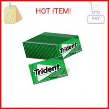 Trident Spearmint Sugar-Free Chewing Gum, Bulk, 24 Packs of 14 Pieces 336 Total