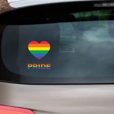 Pride Heart Rainbow Car Window Sticker LGBT