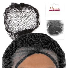 BLACK SLUMBER NET Hair Bun Cover Sleep Catering Dance Elastic Stretch Mesh Snood