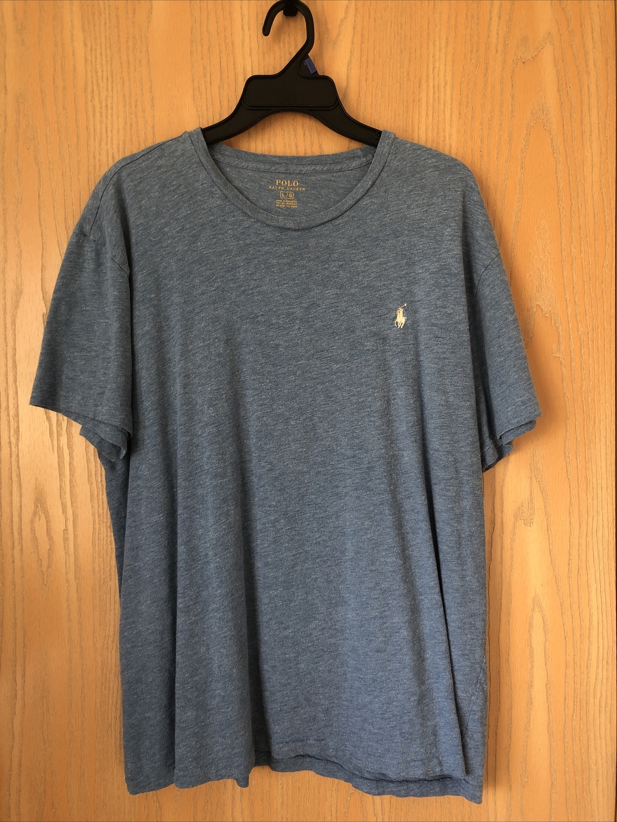 Polo By Ralph Lauren T Shirt Uomo Blu Bianco Pony Manica Corta Large L ��
