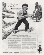 1944 National Lead Company: Pass the Aluminum Vintage Print Ad
