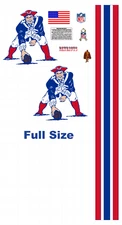 New England Patriots THROWBACK FULL SIZE FOOTBALL 8 Mil Convex Gear wrap