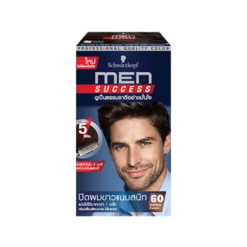 2x Schwarzkopf Tinte Crema No.60 Marrón Oscuro Hombres Éxito Profesional Foto 3 de 4