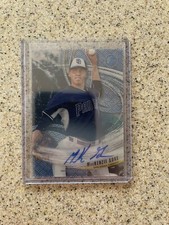 Mackenzie Gore 2018 Topps Bowman High Tek Blue Refractor Auto 6/25 Future Star!
